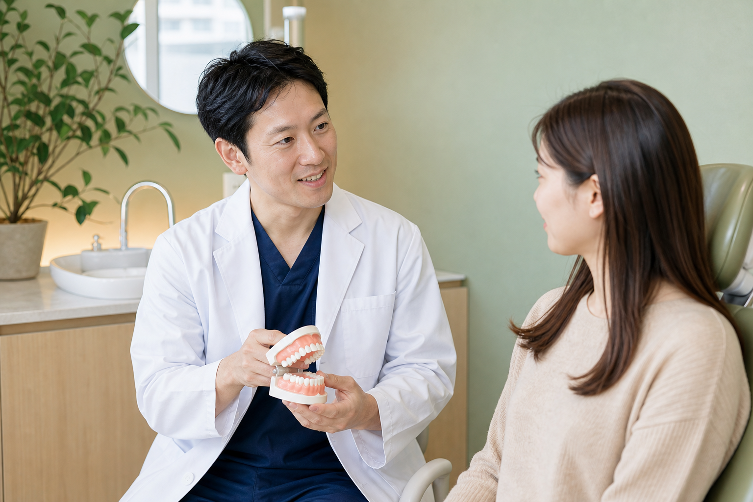スタッフが説明しながら技術を高めている様子